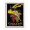Stupell Industries Cinzano Vintage Wine Poster with Gray Frame Wall Accent
